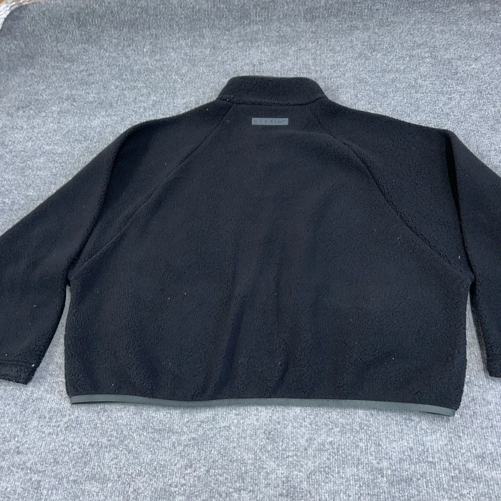 Nike Jacket Women XL Black Sportswear High-Pile Sherpa Full Zip Pockets Oversize